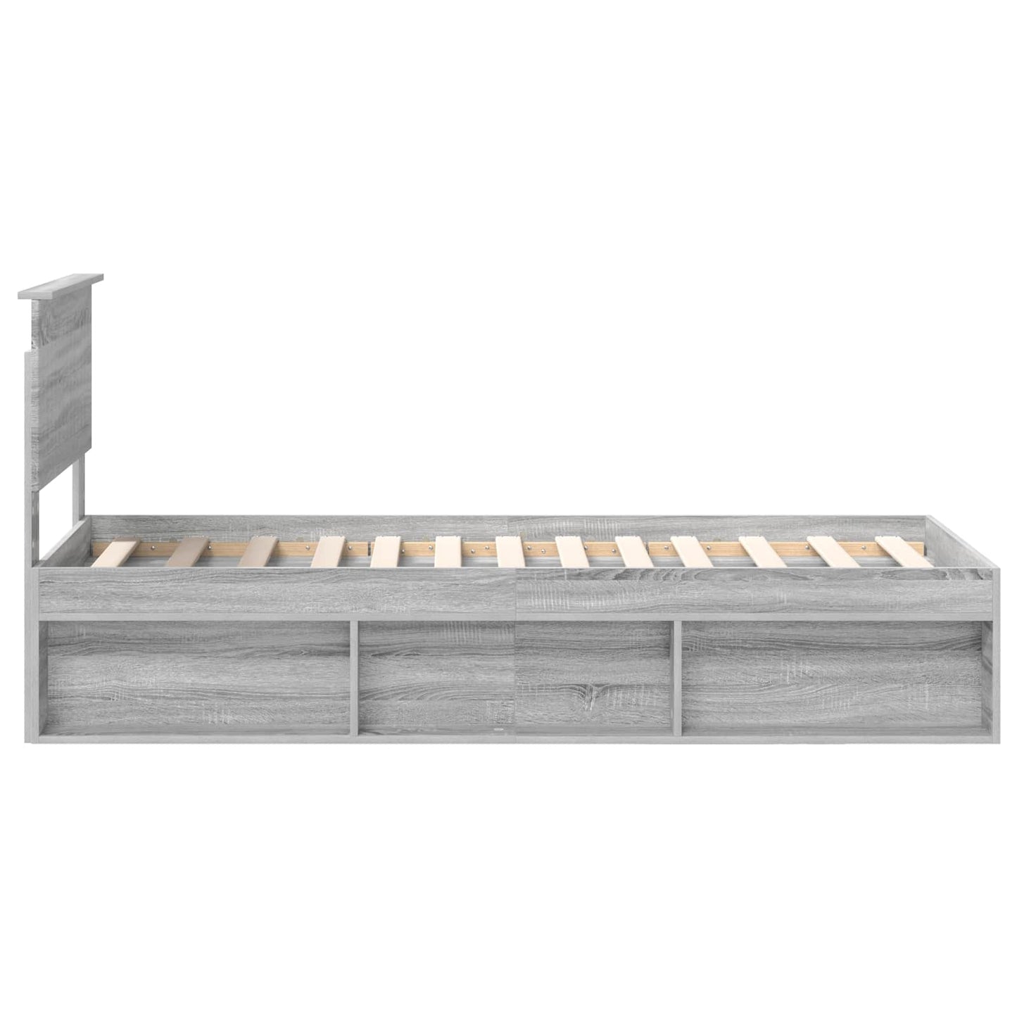 Struttura del letto Grigio Sonoma 75 x 190 cm Pino massello | homemem39
