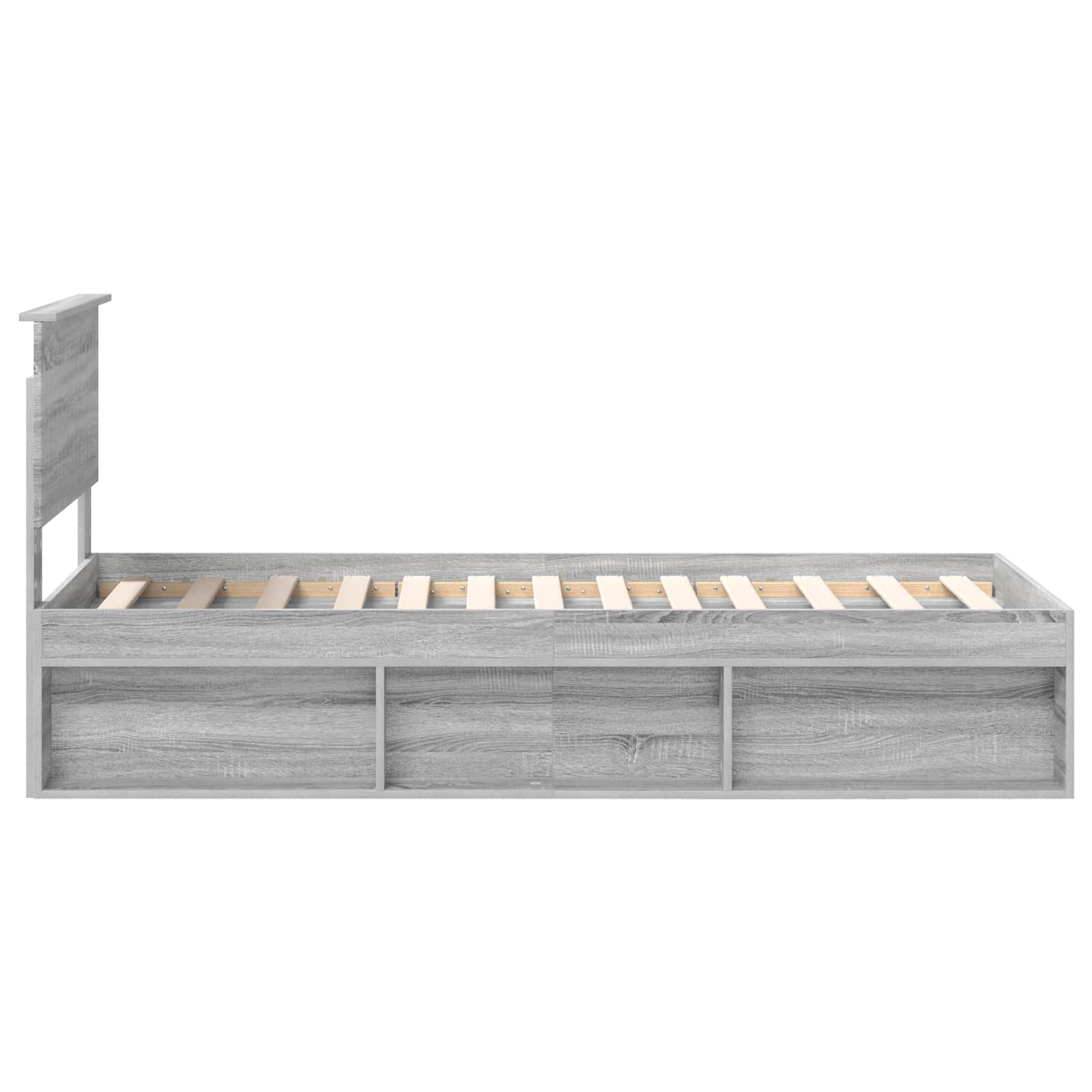Struttura del letto Grigio Sonoma 75 x 190 cm Pino massello | homemem39