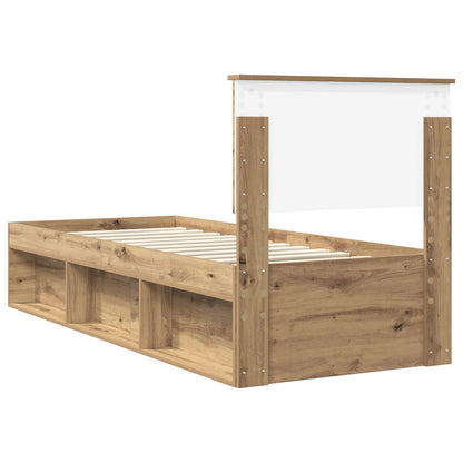 Struttura del letto con testiera Rovere Artigianale 75 x 190 cm | homemem39