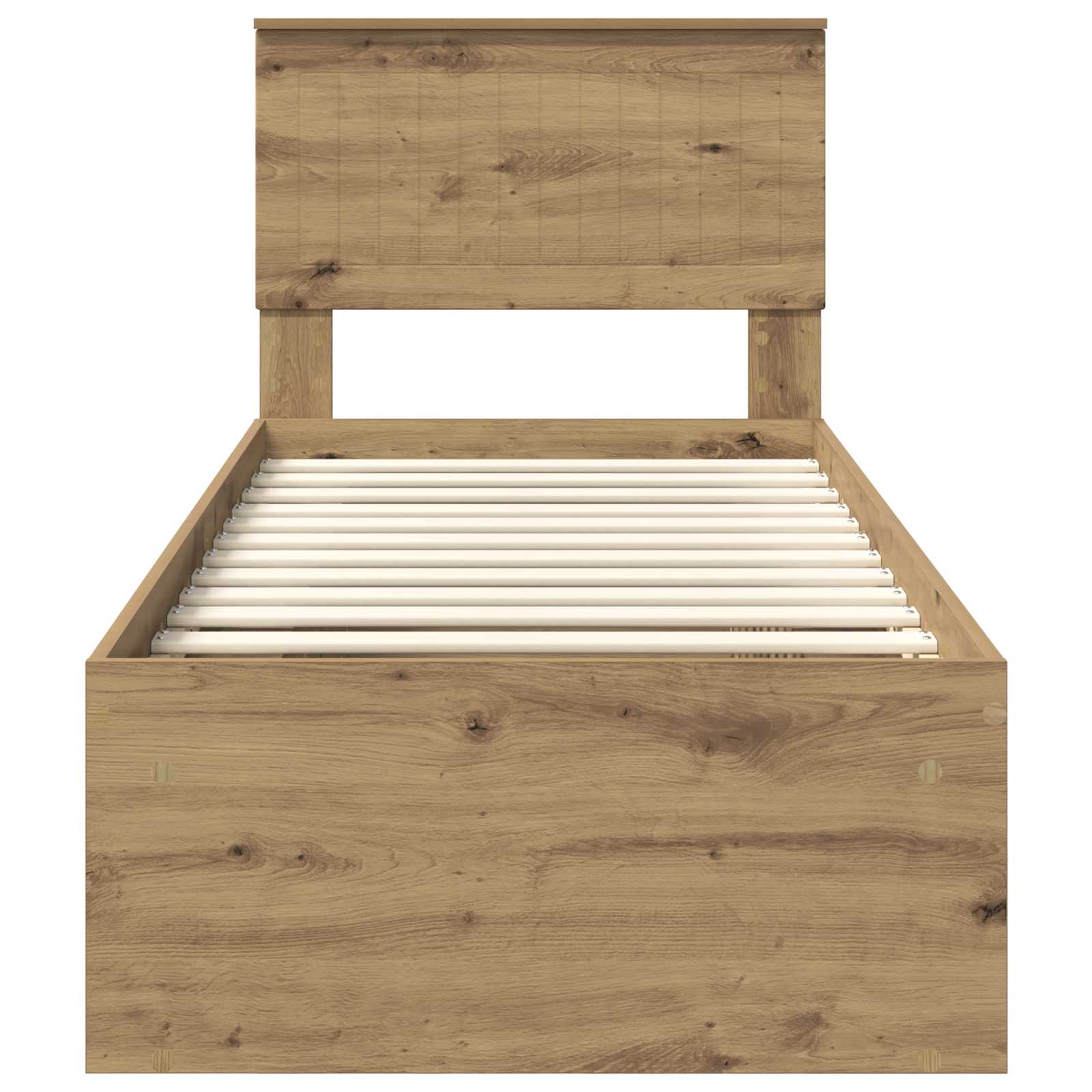 Struttura del letto con testiera Rovere Artigianale 75 x 190 cm | homemem39