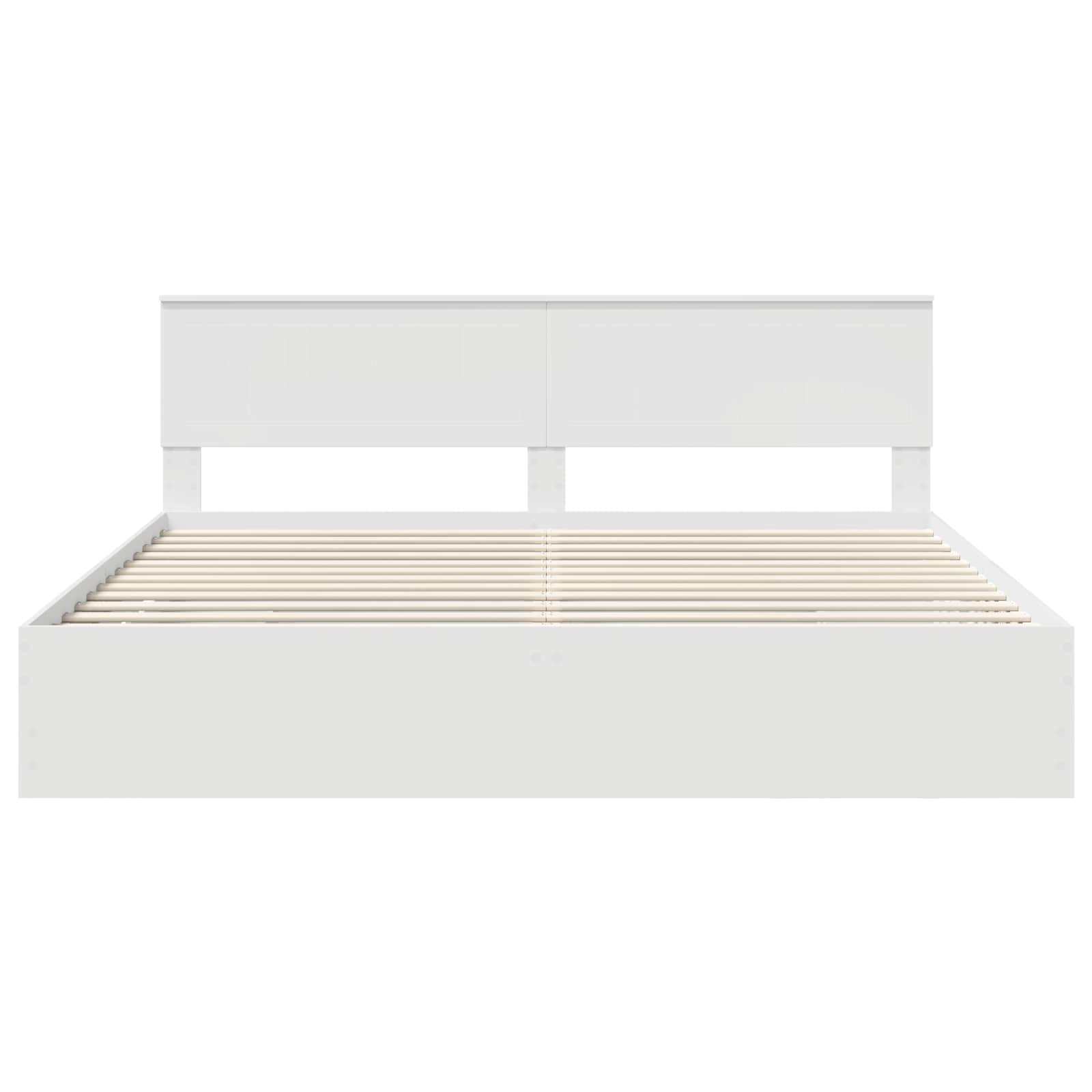 Struttura del letto Bianco 200 x 200 cm Legno Ingegnerizzato | homemem39