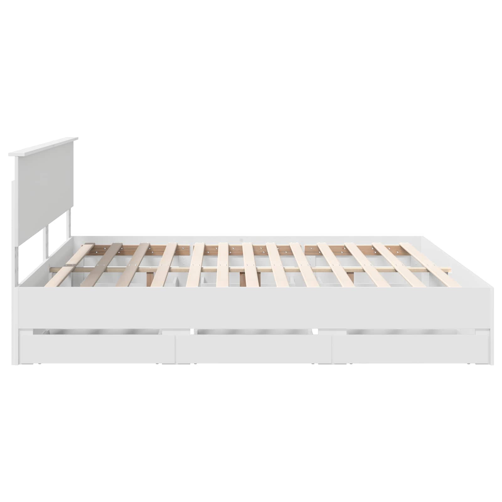 Struttura del letto Bianco 200 x 200 cm Legno Ingegnerizzato | homemem39