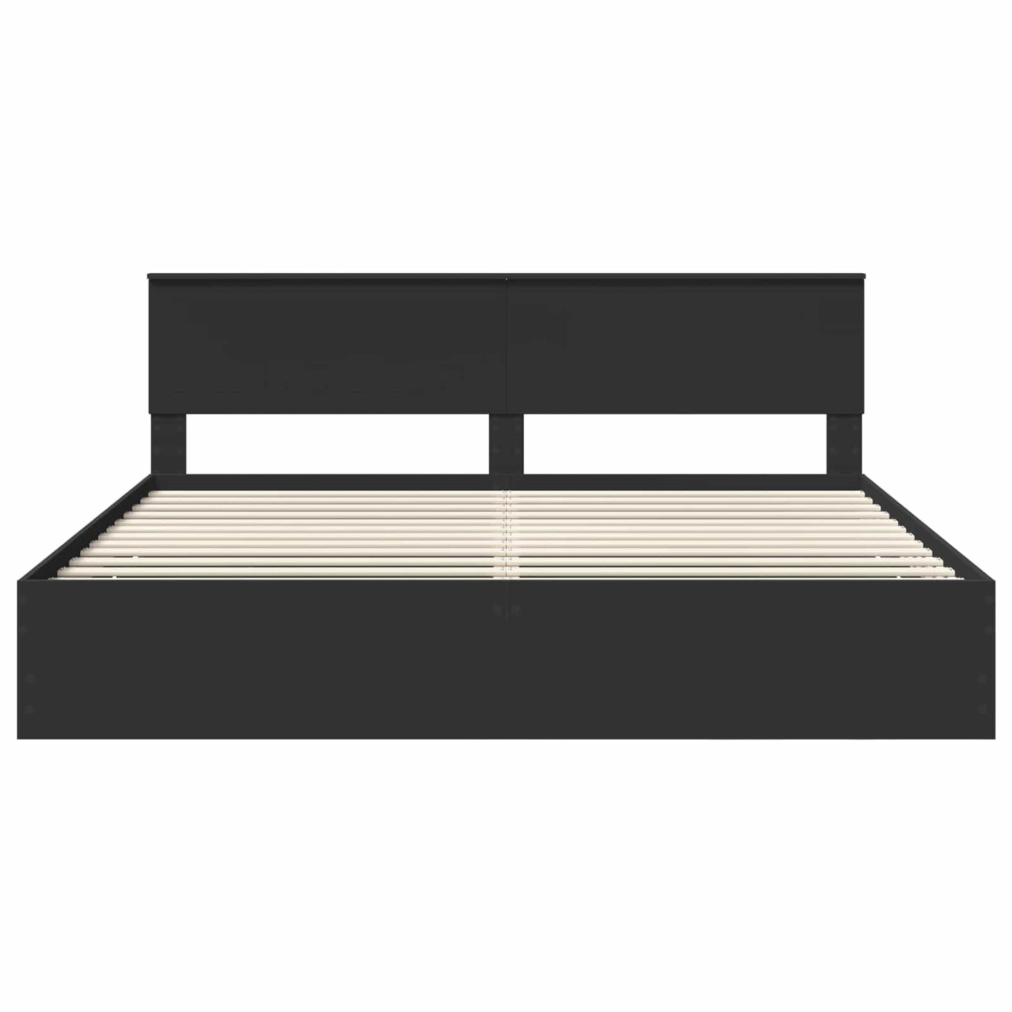 Struttura del letto Nero 200 x 200 cm Legno Ingegnerizzato | homemem39