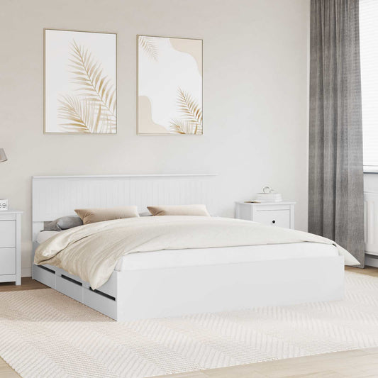 Struttura del letto Bianco 180 x 200 cm Legno Ingegnerizzato | homemem39