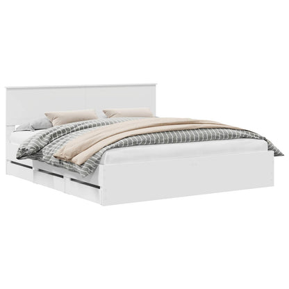 Struttura del letto Bianco 180 x 200 cm Legno Ingegnerizzato