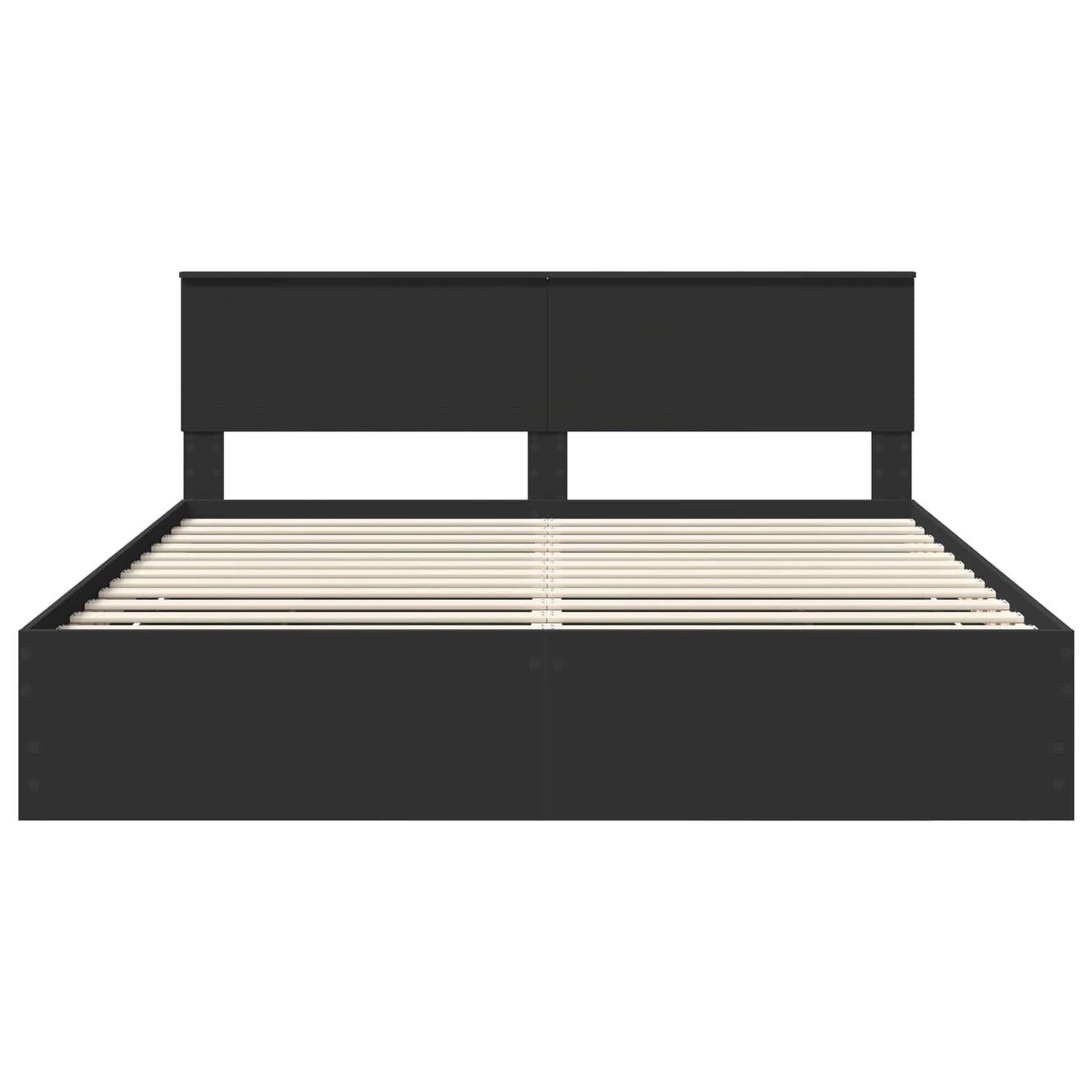 Struttura del letto Nero 180 x 200 cm Legno Ingegnerizzato