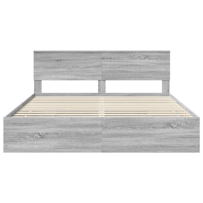 Struttura del letto con cassetto Grigio Sonoma 180 x 200 cm