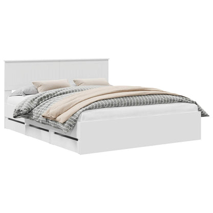 Struttura del letto Bianco 160 x 200 cm Legno Ingegnerizzato | homemem39