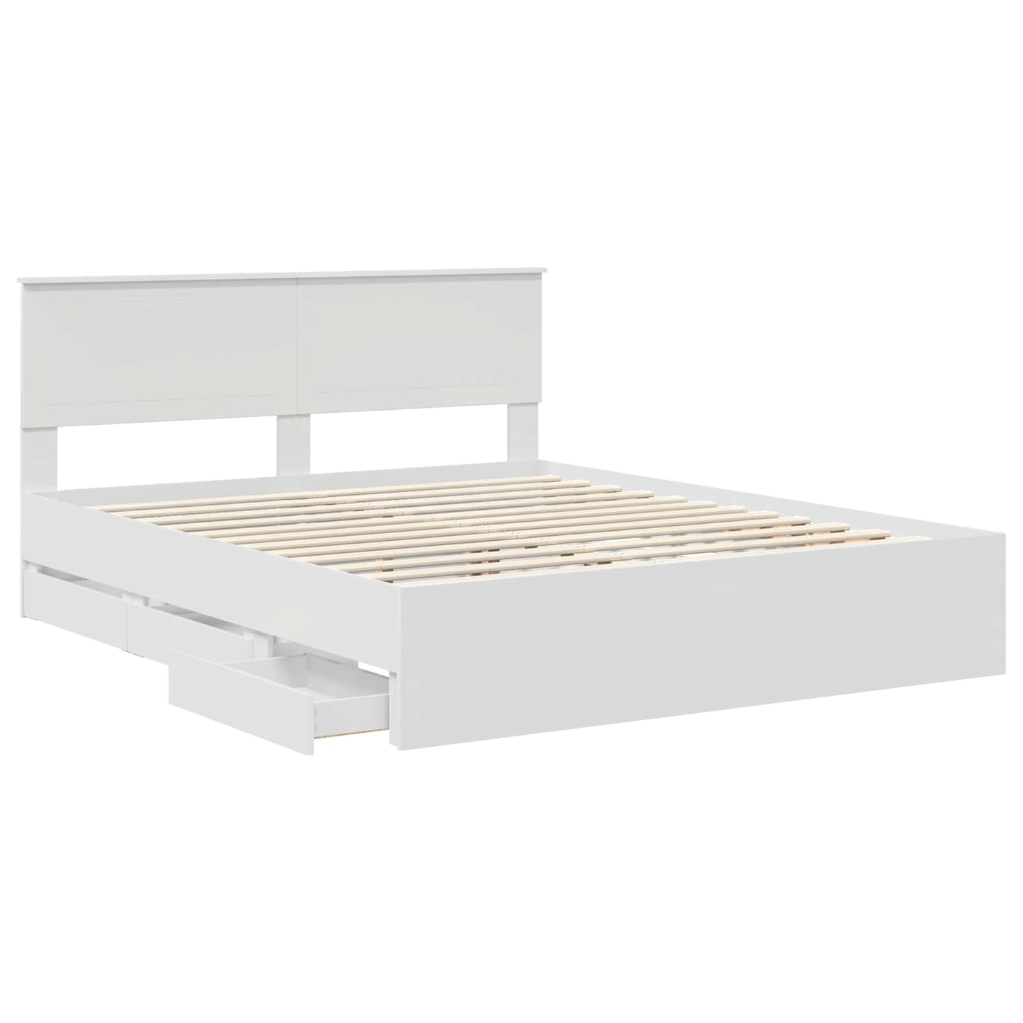 Struttura del letto Bianco 160 x 200 cm Legno Ingegnerizzato | homemem39
