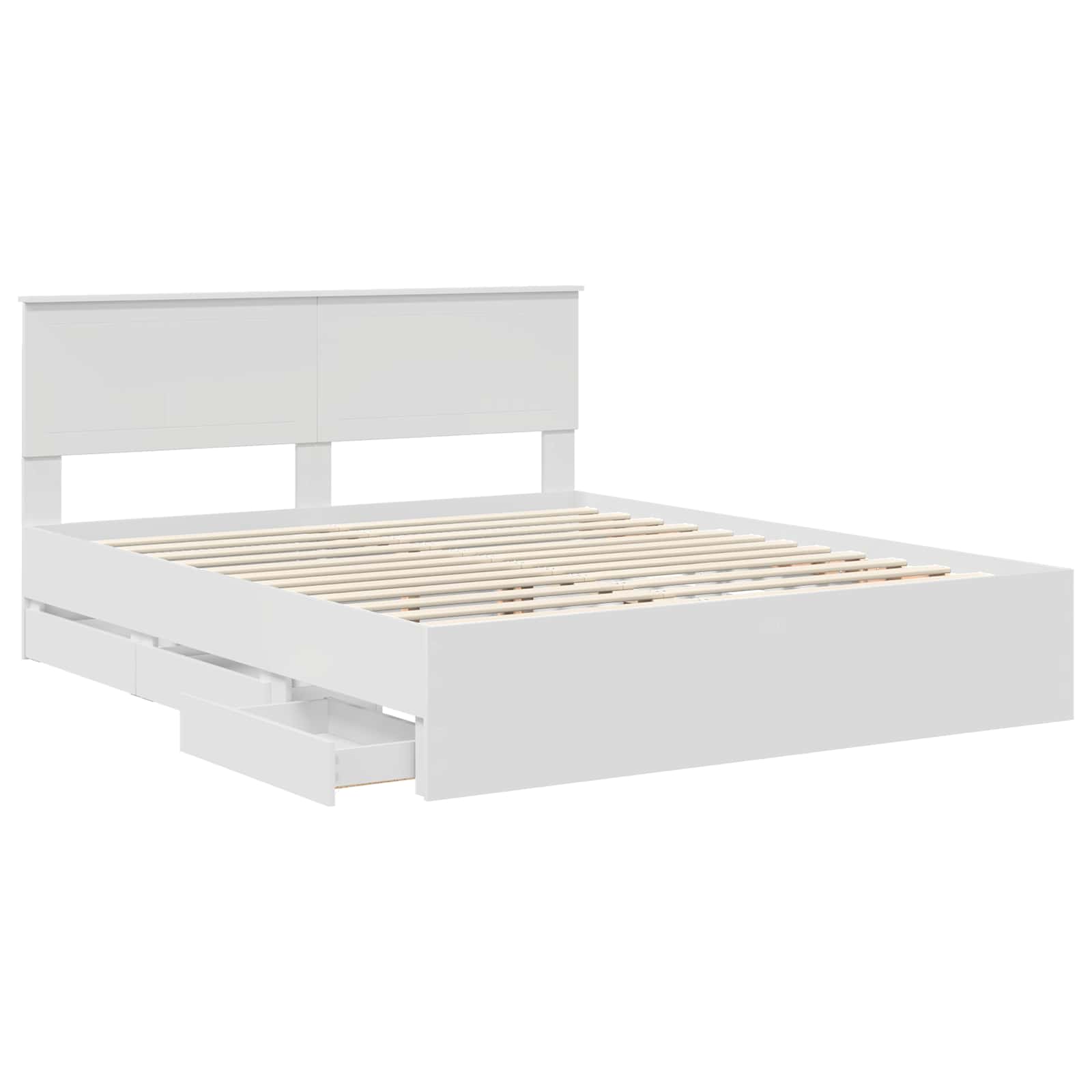 Struttura del letto Bianco 160 x 200 cm Legno Ingegnerizzato | homemem39