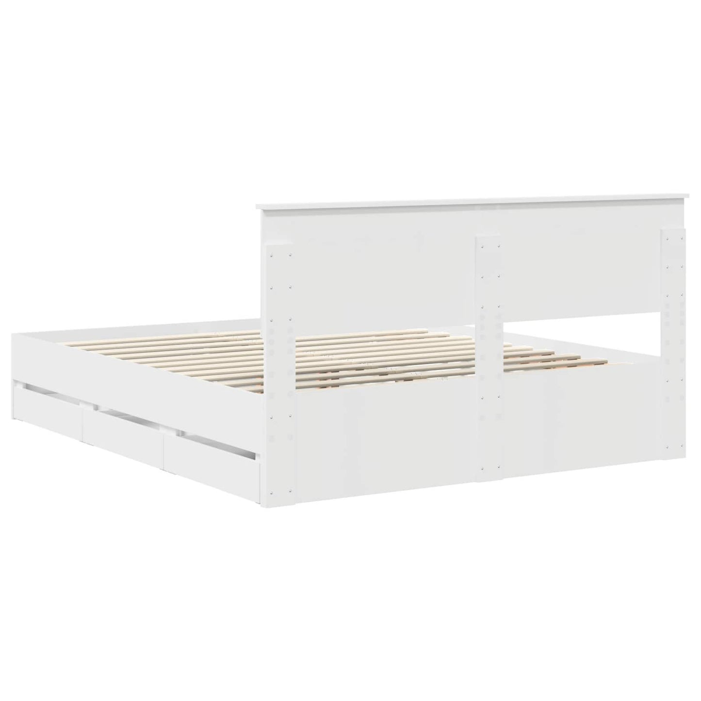 Struttura del letto Bianco 160 x 200 cm Legno Ingegnerizzato | homemem39