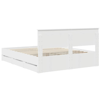 Struttura del letto Bianco 160 x 200 cm Legno Ingegnerizzato | homemem39