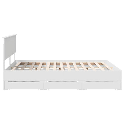 Struttura del letto Bianco 160 x 200 cm Legno Ingegnerizzato | homemem39