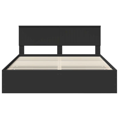 Struttura del letto Nero 160 x 200 cm Legno Ingegnerizzato