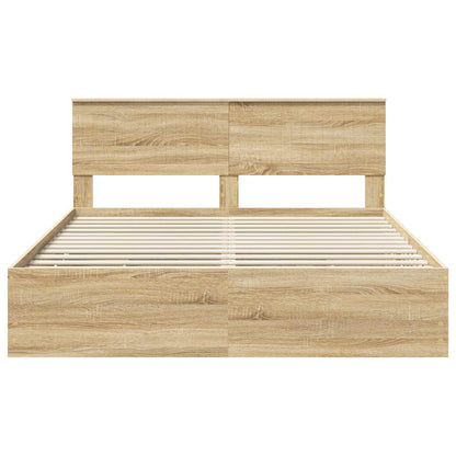 Struttura del letto con cassetto Rovere Sonoma 160 x 200 cm