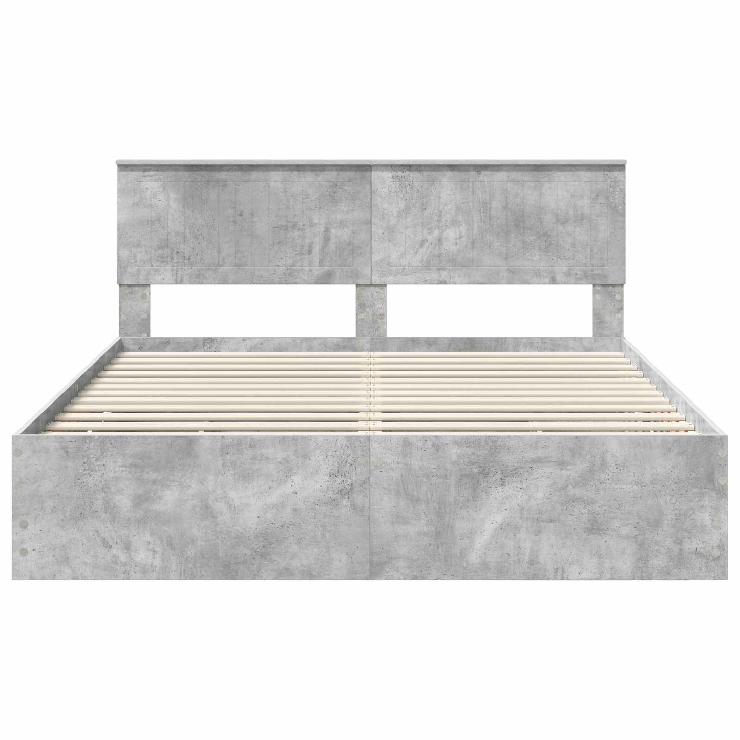 Struttura del letto con cassetto Grigio cemento 160 x 200 cm
