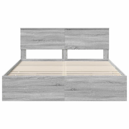 Struttura del letto con cassetto Grigio Sonoma 160 x 200 cm