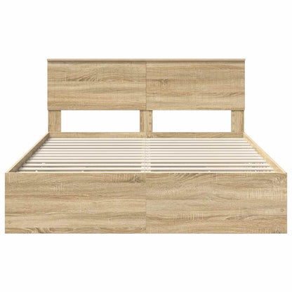 Struttura del letto con cassetto Rovere Sonoma 150 x 200 cm
