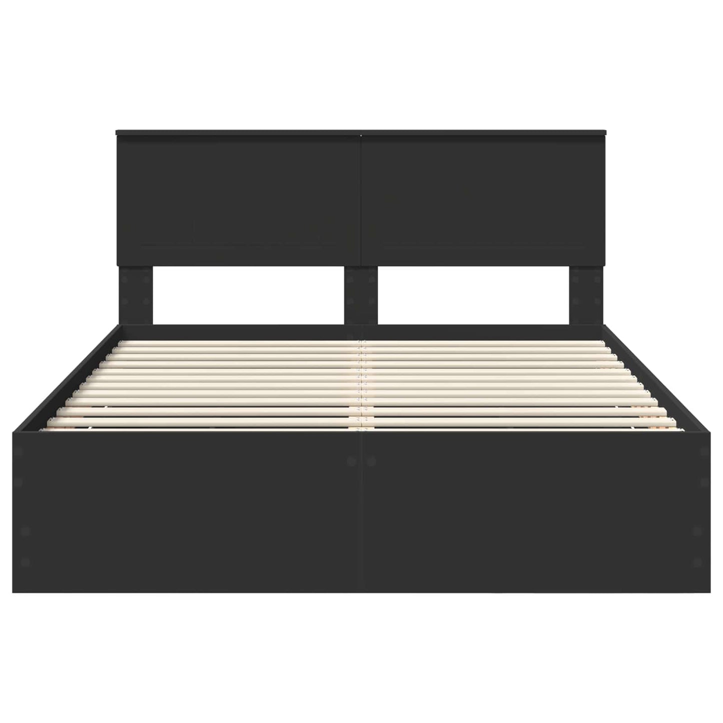Struttura del letto Nero 140 x 190 cm Legno Ingegnerizzato