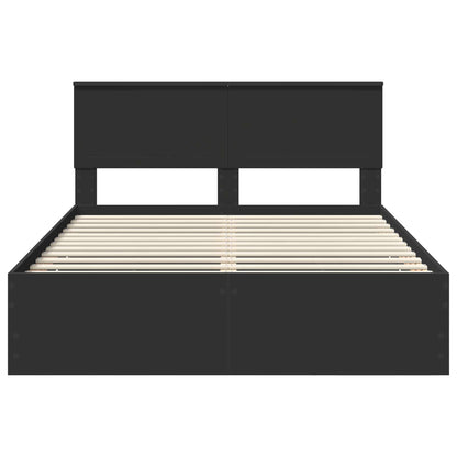 Struttura del letto Nero 140 x 200 cm Legno Ingegnerizzato