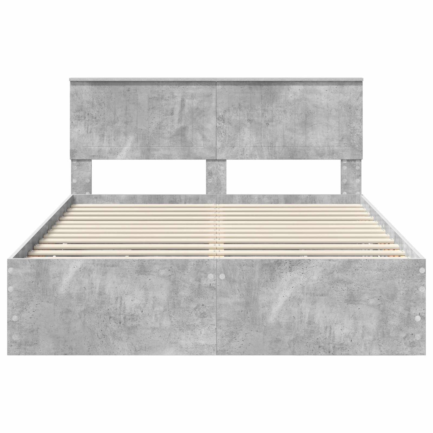 Struttura del letto con cassetto Grigio cemento 135 x 190 cm | homemem39