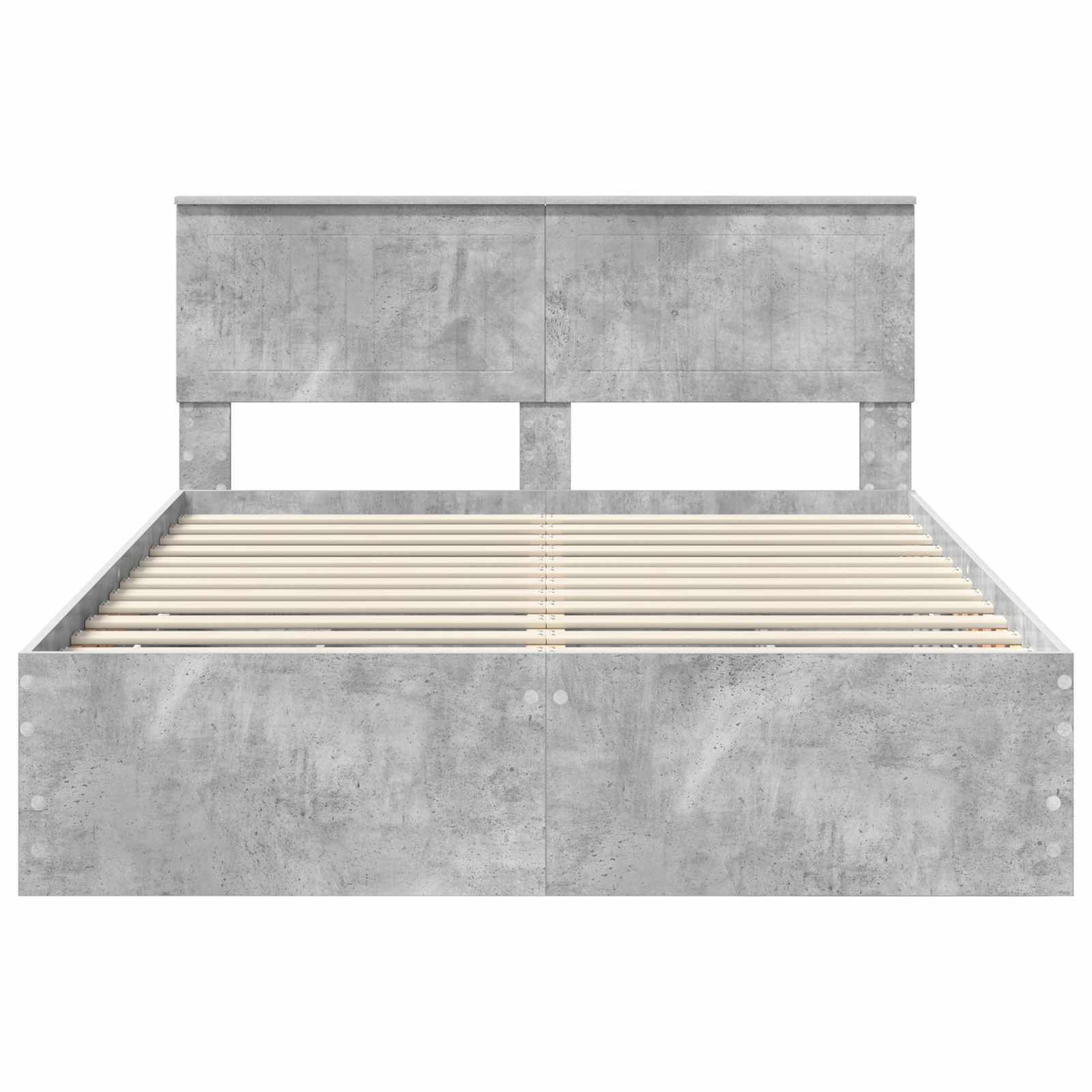 Struttura del letto con cassetto Grigio cemento 135 x 190 cm | homemem39