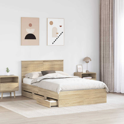 Struttura del letto con cassetto Rovere Sonoma 120 x 200 cm | homemem39