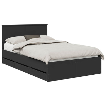 Struttura del letto Nero 120 x 190 cm Legno Ingegnerizzato | homemem39