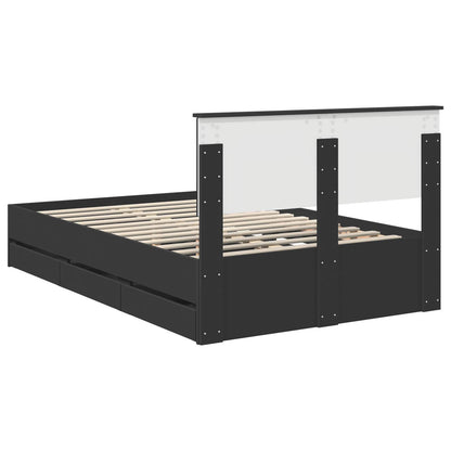 Struttura del letto Nero 120 x 190 cm Legno Ingegnerizzato