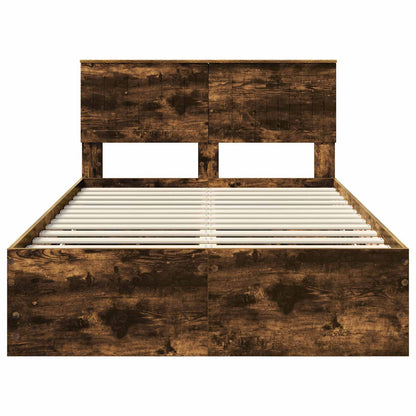 Struttura del letto con cassetto Rovere fumé 120 x 190 cm | homemem39