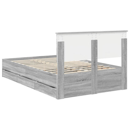 Struttura del letto con cassetto Grigio Sonoma 120 x 190 cm - homemem39