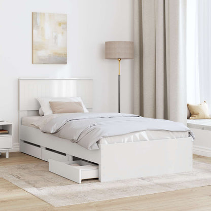 Struttura del letto Bianco 100 x 200 cm Legno Ingegnerizzato