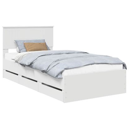 Struttura del letto Bianco 100 x 200 cm Legno Ingegnerizzato