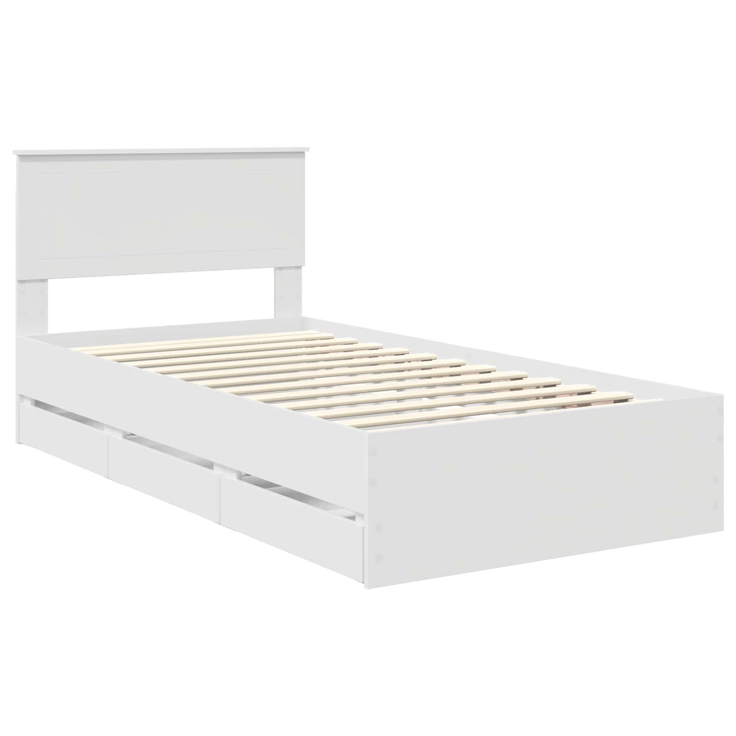 Struttura del letto Bianco 100 x 200 cm Legno Ingegnerizzato