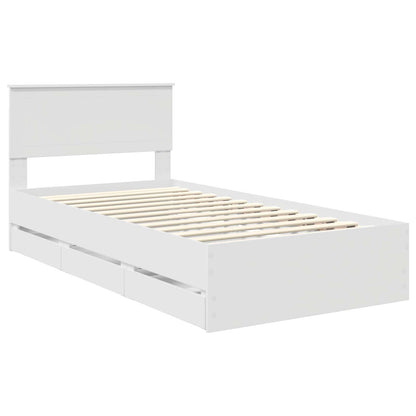 Struttura del letto Bianco 100 x 200 cm Legno Ingegnerizzato