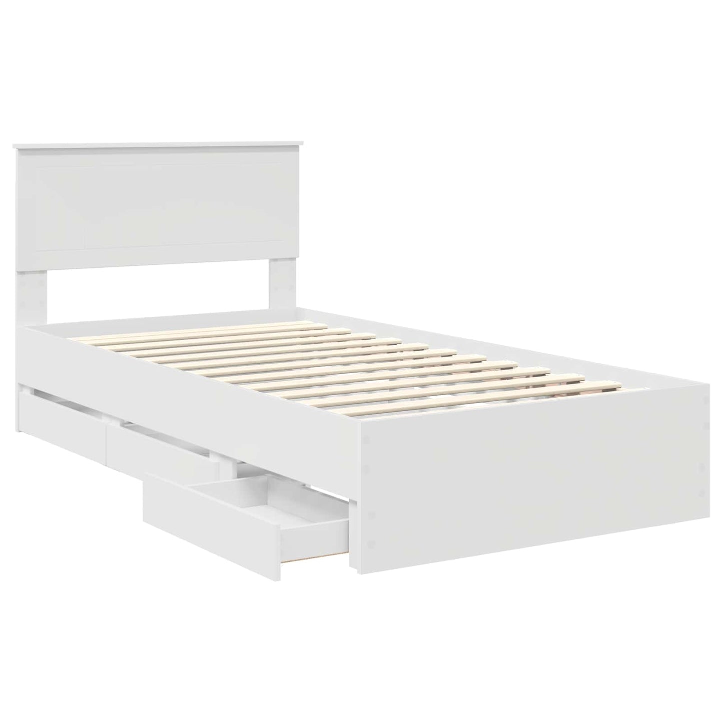 Struttura del letto Bianco 100 x 200 cm Legno Ingegnerizzato