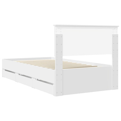 Struttura del letto Bianco 100 x 200 cm Legno Ingegnerizzato