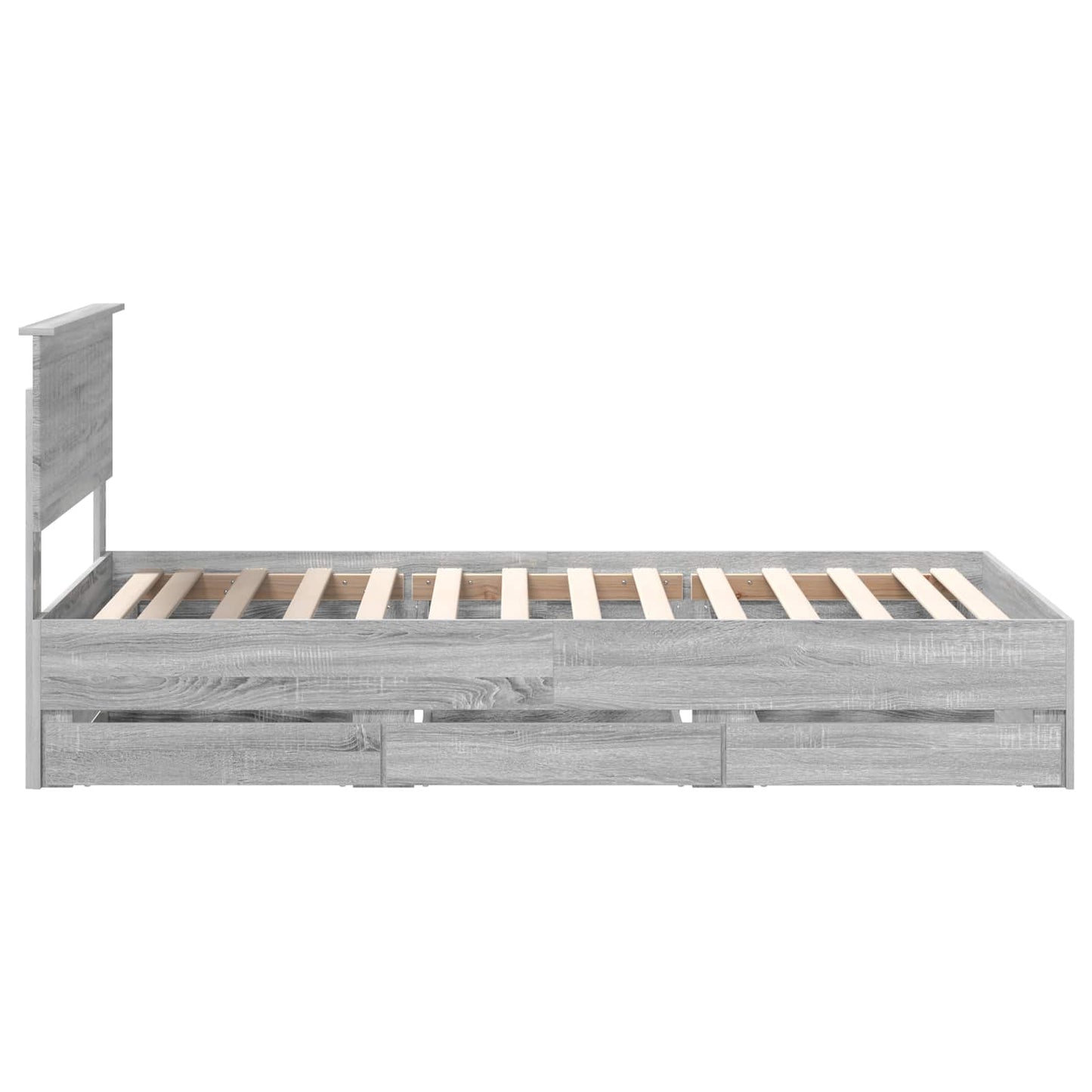 Struttura del letto con cassetto Grigio Sonoma 100 x 200 cm | homemem39