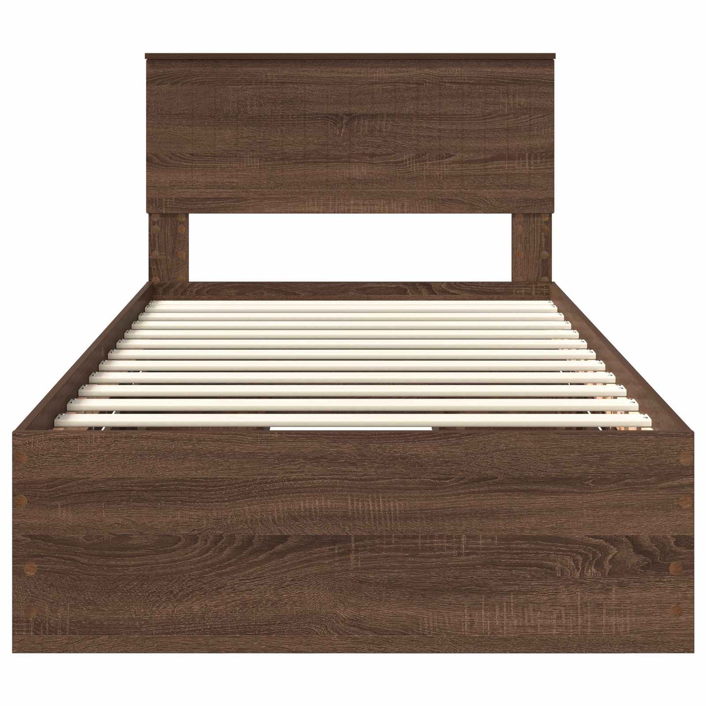 Struttura del letto con cassetto Rovere Marrone 100 x 200 cm