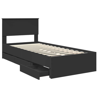 Struttura del letto Nero 90 x 190 cm Legno Ingegnerizzato