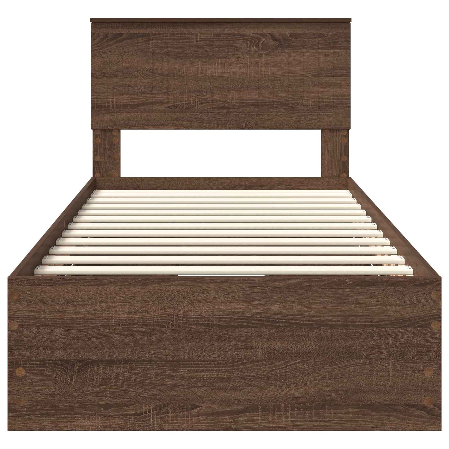 Struttura del letto con cassetto Rovere Marrone 90 x 190 cm