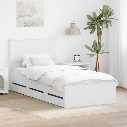 Struttura del letto Bianco 90 x 190 cm Legno Ingegnerizzato | homemem39
