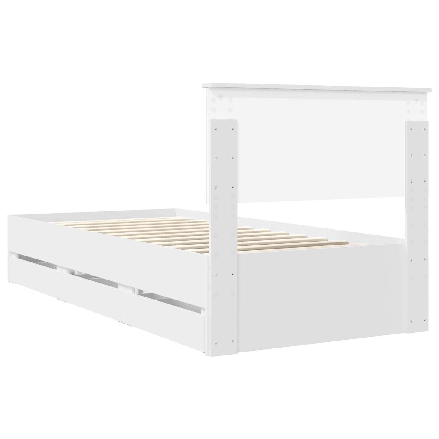 Struttura del letto Bianco 90 x 200 cm Legno Ingegnerizzato