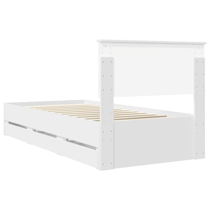 Struttura del letto Bianco 90 x 190 cm Legno Ingegnerizzato | homemem39