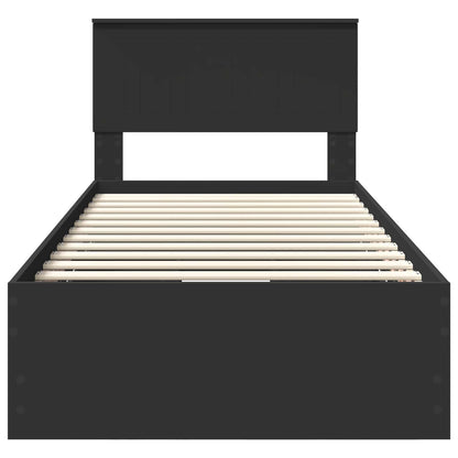 Struttura del letto Nero 90 x 200 cm Legno Ingegnerizzato