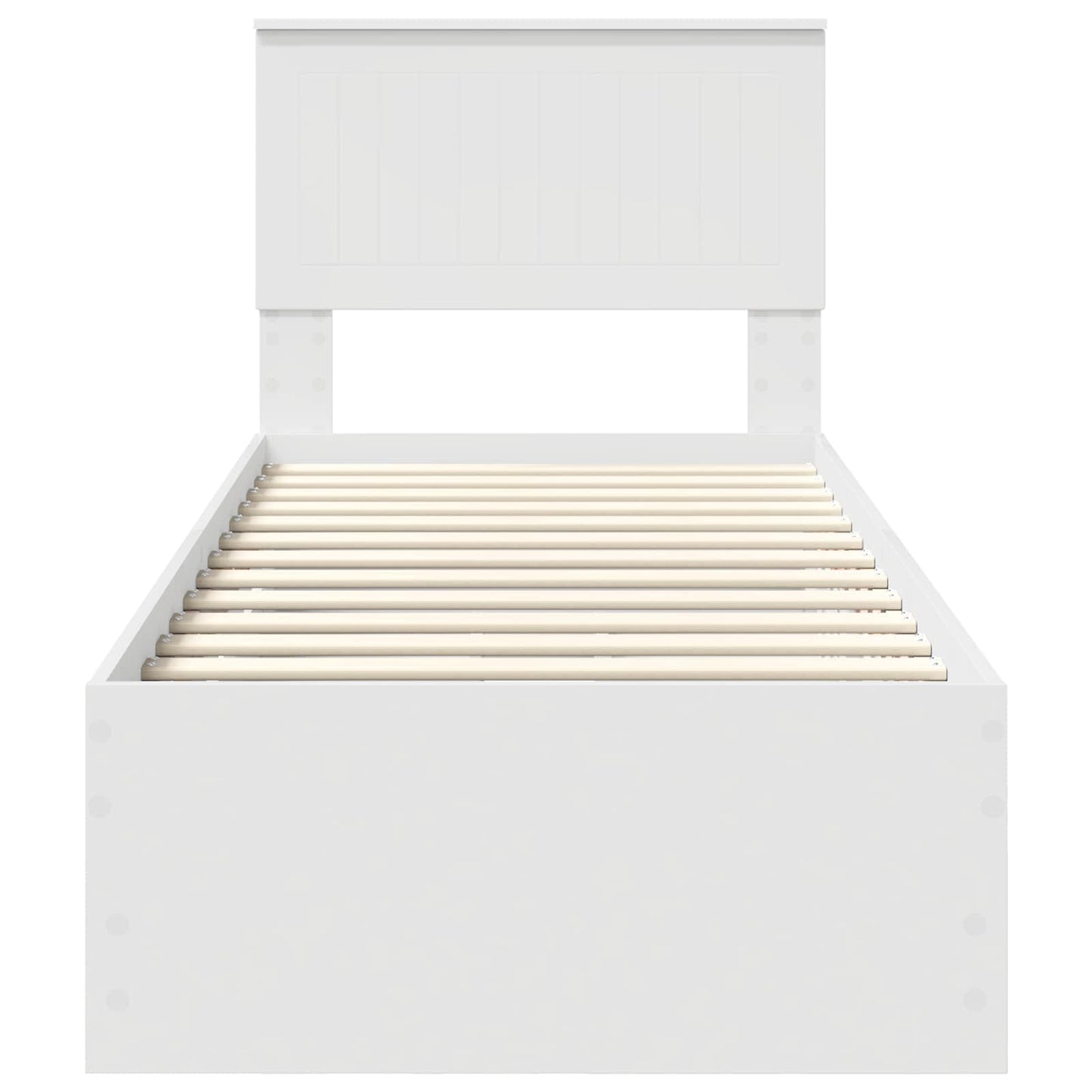 Struttura del letto Bianco 75 x 190 cm Legno Ingegnerizzato | homemem39