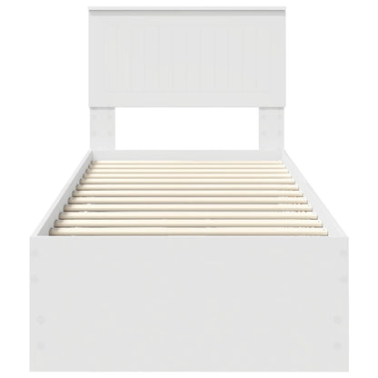 Struttura del letto Bianco 75 x 190 cm Legno Ingegnerizzato | homemem39