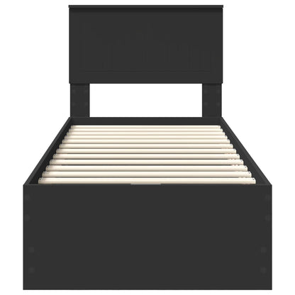 Struttura del letto Nero 75 x 190 cm Legno Ingegnerizzato | homemem39