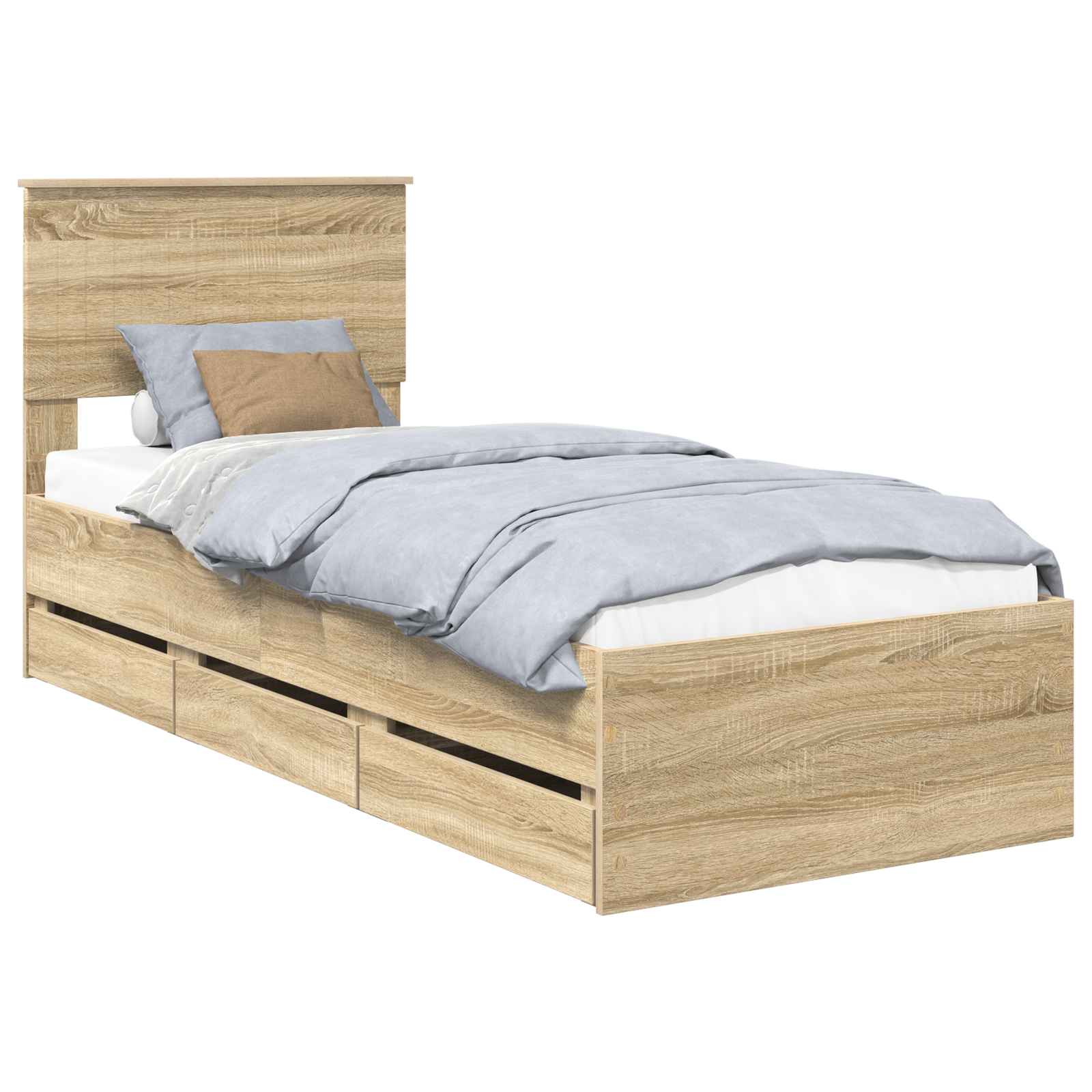 Struttura del letto con cassetto Rovere Sonoma 75 x 190 cm | homemem39
