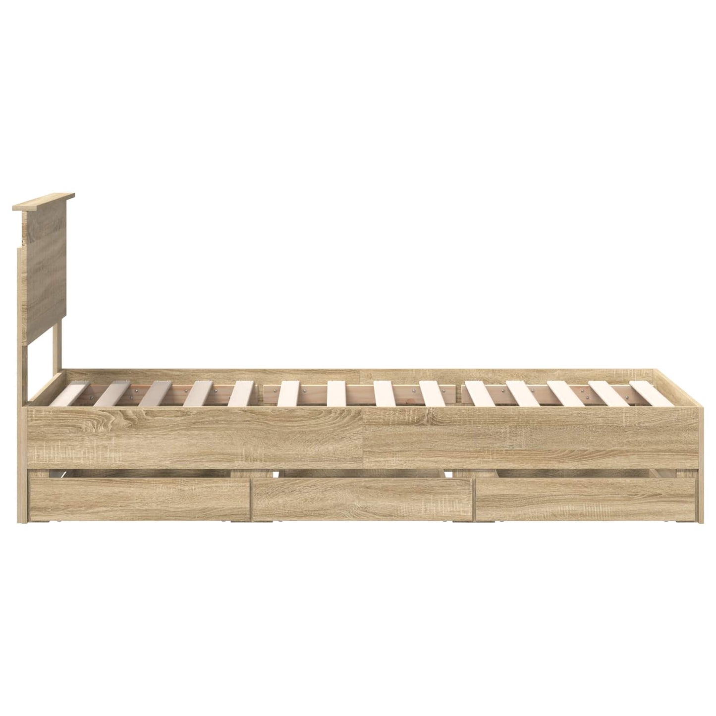 Struttura del letto con cassetto Rovere Sonoma 75 x 190 cm | homemem39
